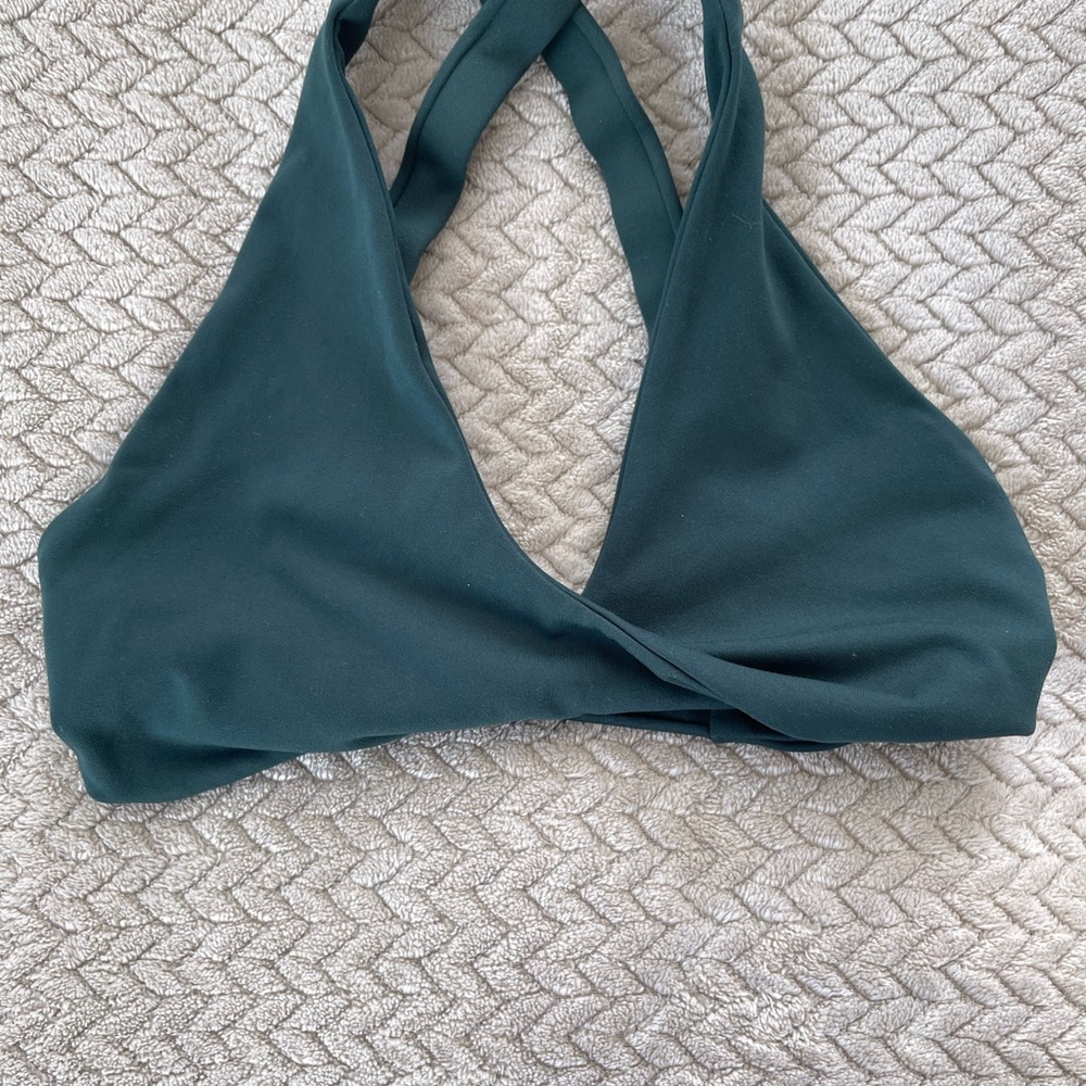 Cross-Back Sports Bra in Deep Teal